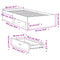 vidaXL Bed Frame with Drawers without Mattress Brown Oak 90x200 cm