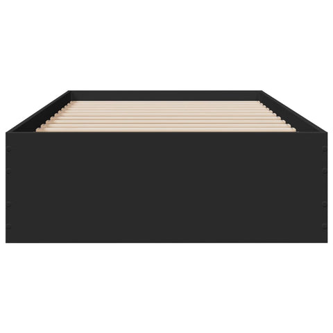 vidaXL Bed Frame with Drawers without Mattress Black 75x190 cm Small Single