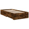 vidaXL Bed Frame with Drawers without Mattress Smoked Oak 75x190 cm Small Single