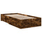 vidaXL Bed Frame with Drawers without Mattress Smoked Oak 75x190 cm Small Single
