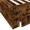 vidaXL Bed Frame with Drawers without Mattress Smoked Oak 75x190 cm Small Single