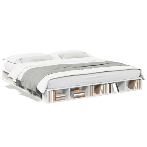 vidaXL Bed Frame without Mattress White 200x200 cm