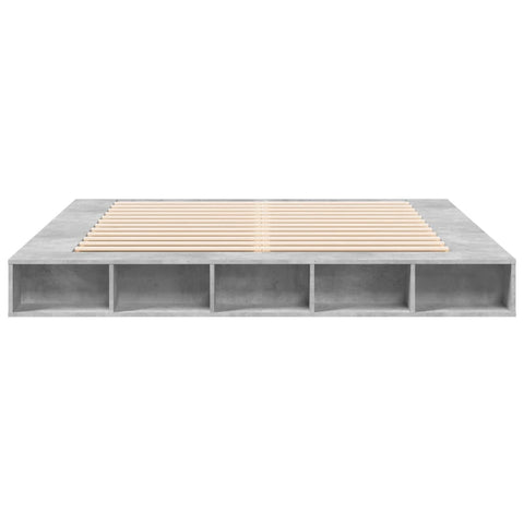 vidaXL Bed Frame without Mattress Concrete Grey 200x200 cm