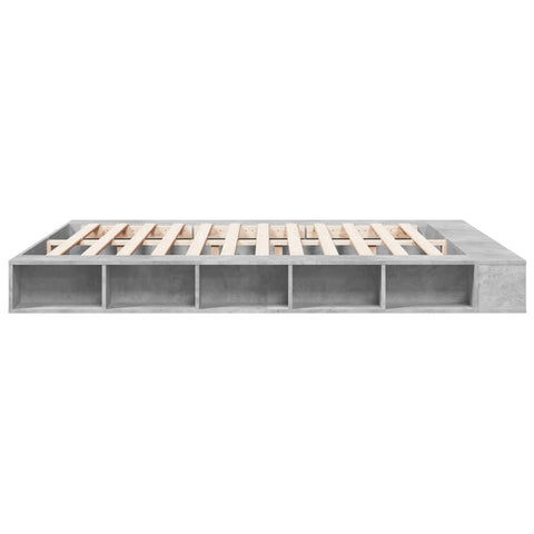 vidaXL Bed Frame without Mattress Concrete Grey 200x200 cm