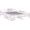 vidaXL Bed Frame without Mattress Concrete Grey 200x200 cm