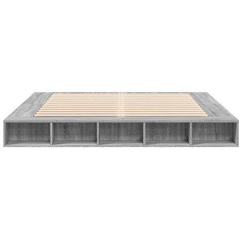 vidaXL Bed Frame without Mattress Grey Sonoma 200x200 cm