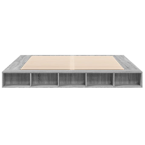 vidaXL Bed Frame without Mattress Grey Sonoma 180x200 cm Super King