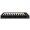 vidaXL Bed Frame without Mattress Black 150x200 cm King Size