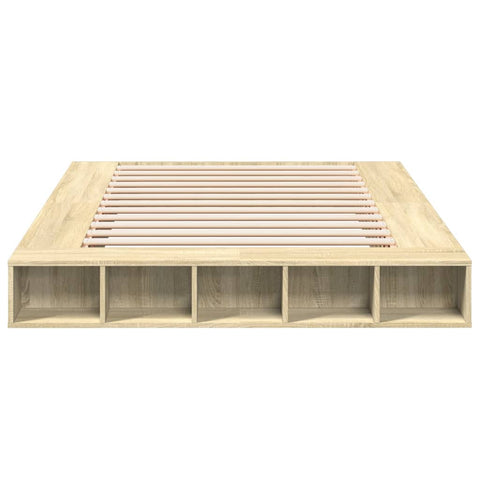 vidaXL Bed Frame without Mattress Sonoma Oak 140x200 cm