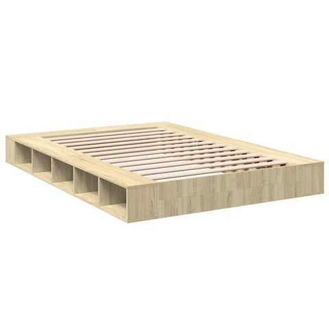 vidaXL Bed Frame without Mattress Sonoma Oak 140x200 cm