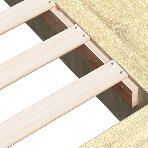 vidaXL Bed Frame without Mattress Sonoma Oak 140x200 cm