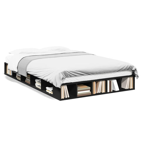 vidaXL Bed Frame without Mattress Black 120x200 cm
