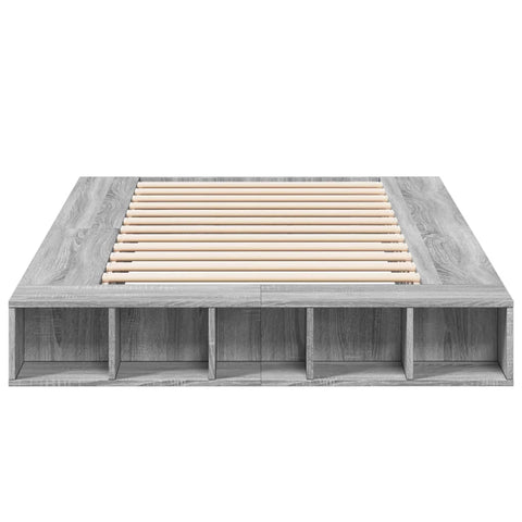 vidaXL Bed Frame without Mattress Grey Sonoma 140x190 cm