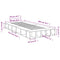 vidaXL Bed Frame without Mattress Brown Oak 90x200 cm