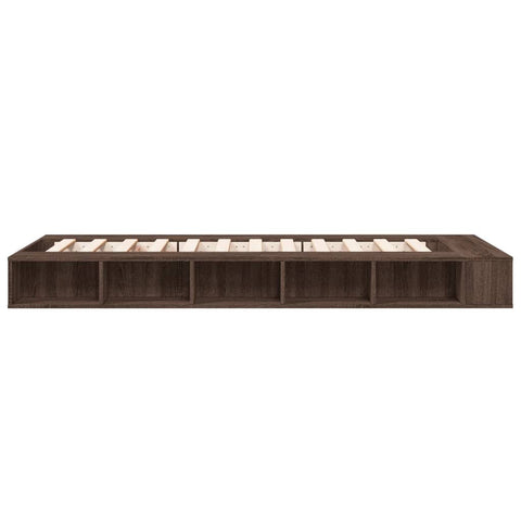 vidaXL Bed Frame without Mattress Brown Oak 75x190 cm Small Single