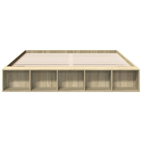 vidaXL Bed Frame without Mattress Sonoma Oak 200x200 cm