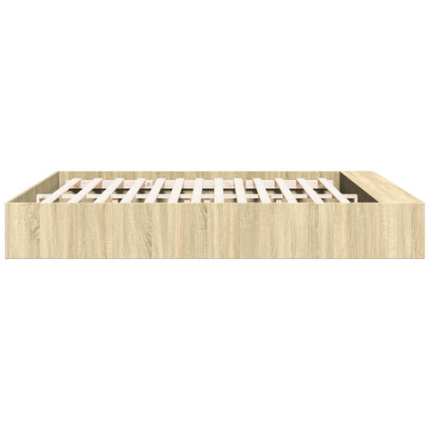 vidaXL Bed Frame without Mattress Sonoma Oak 200x200 cm