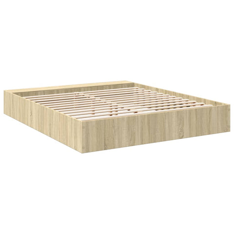 vidaXL Bed Frame without Mattress Sonoma Oak 200x200 cm