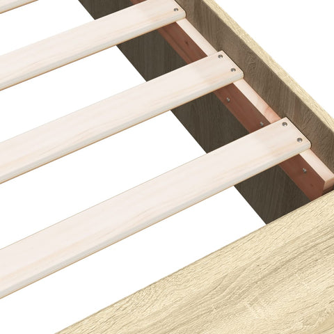 vidaXL Bed Frame without Mattress Sonoma Oak 200x200 cm