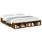 vidaXL Bed Frame without Mattress Smoked Oak 200x200 cm