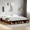 vidaXL Bed Frame without Mattress Smoked Oak 200x200 cm