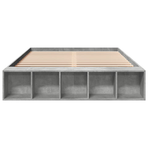 vidaXL Bed Frame without Mattress Concrete Grey 160x200 cm