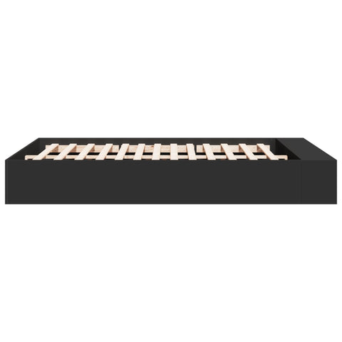 vidaXL Bed Frame without Mattress Black 140x200 cm