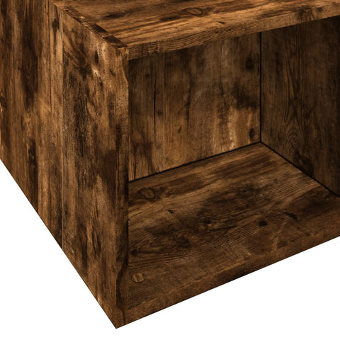 vidaXL Bed Frame without Mattress Smoked Oak 140x200 cm
