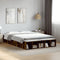 vidaXL Bed Frame without Mattress Smoked Oak 140x200 cm