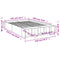 vidaXL Bed Frame without Mattress White 135x190 cm Double