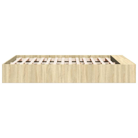 vidaXL Bed Frame without Mattress Sonoma Oak 135x190 cm Double