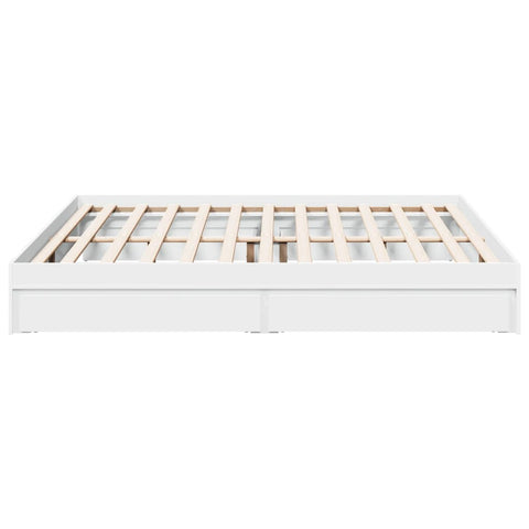 vidaXL Bed Frame with Drawers without Mattress White 200x200 cm
