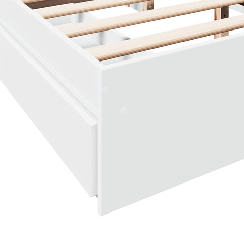 vidaXL Bed Frame with Drawers without Mattress White 160x200 cm