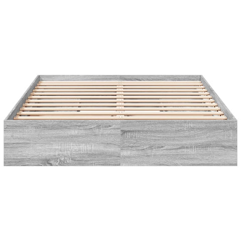 vidaXL Bed Frame with Drawers without Mattress Grey Sonoma 160x200 cm