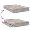 vidaXL Bed Frame with Drawers without Mattress Grey Sonoma 160x200 cm