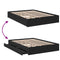 vidaXL Bed Frame with Drawers without Mattress Black 150x200 cm King Size