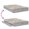 vidaXL Bed Frame with Drawers without Mattress Grey Sonoma 150x200 cm King Size
