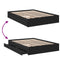 vidaXL Bed Frame with Drawers without Mattress Black 140x200 cm