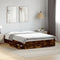 vidaXL Bed Frame with Drawers without Mattress Smoked Oak 140x200 cm