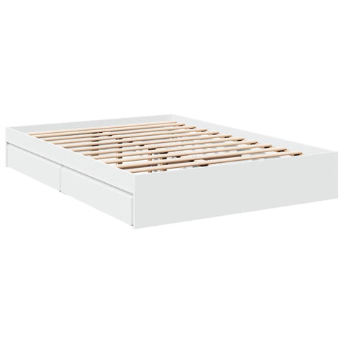 vidaXL Bed Frame with Drawers without Mattress White 120x200 cm