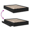 vidaXL Bed Frame with Drawers without Mattress Black 120x200 cm