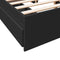vidaXL Bed Frame with Drawers without Mattress Black 120x200 cm