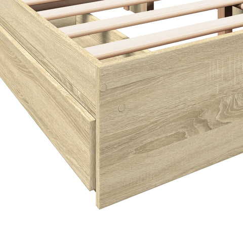vidaXL Bed Frame with Drawers without Mattress Sonoma Oak 120x200 cm