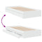 vidaXL Bed Frame with Drawers without Mattress White 90x200 cm