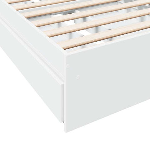 vidaXL Bed Frame with Drawers without Mattress White 90x200 cm