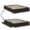 vidaXL Bed Frame with Drawers without Mattress Black 140x190 cm