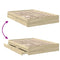 vidaXL Bed Frame with Drawers without Mattress Sonoma Oak 140x190 cm