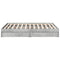 vidaXL Bed Frame with Drawers without Mattress Concrete Grey 135x190 cm Double