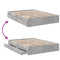 vidaXL Bed Frame with Drawers without Mattress Concrete Grey 135x190 cm Double