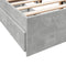 vidaXL Bed Frame with Drawers without Mattress Concrete Grey 135x190 cm Double